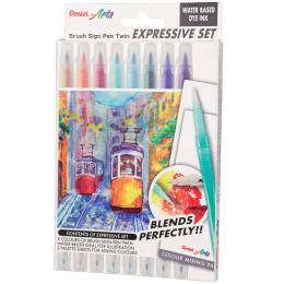 Brush Sign Pen Twin Expressive Set dans le groupe Stylos / Crayons d'artistes / Feutres pinceaux chez Pen Store (137668)