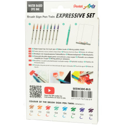 Brush Sign Pen Twin Expressive Set dans le groupe Stylos / Crayons d'artistes / Feutres pinceaux chez Pen Store (137668)