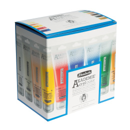 Peinture Acrylique Akademie 120 ml Set de 12 dans le groupe Matériels d'artistes / Couleurs de l'artiste / Peinture acrylique chez Pen Store (137785)