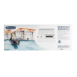 Horadam Aquarell Half Pans Lot de 12 + Watertank dans le groupe Matériels d'artistes / Couleurs de l'artiste / Peinture aquarelle / Aquarelle en godet chez Pen Store (137803)