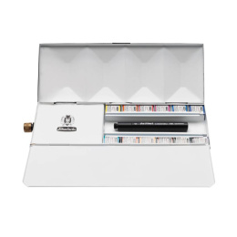 Horadam Aquarell Half Pans Lot de 12 + Watertank dans le groupe Matériels d'artistes / Couleurs de l'artiste / Peinture aquarelle / Aquarelle en godet chez Pen Store (137803)