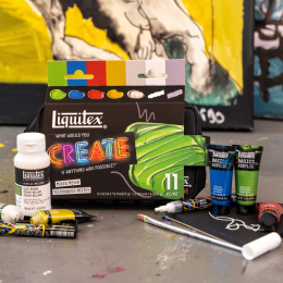 Peinture acrylique Basics Mixed Media Set 5x22 ml dans le groupe Matériels d'artistes / Couleurs de l'artiste / Peinture acrylique chez Pen Store (137827)