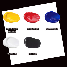 Peinture acrylique Basics 3D Painting 5 x 22 ml dans le groupe Matériels d'artistes / Couleurs de l'artiste / Peinture acrylique chez Pen Store (137831)