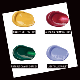 Peinture acrylique Basics Gem Theory Set 4 x 118 ml dans le groupe Matériels d'artistes / Couleurs de l'artiste / Peinture acrylique chez Pen Store (137832)