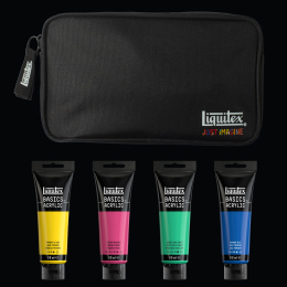 Peinture acrylique Basics Illuminated Brights Set 4 x 118 ml dans le groupe Matériels d'artistes / Couleurs de l'artiste / Peinture acrylique chez Pen Store (137833)