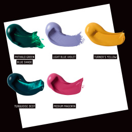 Peinture acrylique Professional Heavy Body Gem Theory Set 5 x 22 ml dans le groupe Matériels d'artistes / Couleurs de l'artiste / Peinture acrylique chez Pen Store (137834)