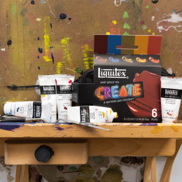 Peinture acrylique Pro Heavy Body Retro Luxe Set 5 x 22 ml dans le groupe Matériels d'artistes / Couleurs de l'artiste / Peinture acrylique chez Pen Store (137835)