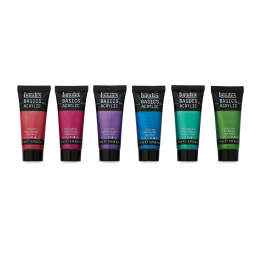 Peinture acrylique Basics Metallic Set 6x22 ml dans le groupe Matériels d'artistes / Couleurs de l'artiste / Peinture acrylique chez Pen Store (137836)