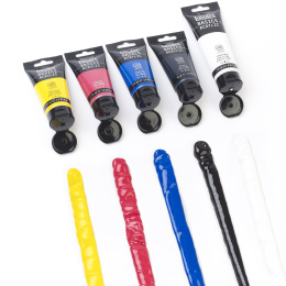Peinture acrylique Basics Set 4x75 ml + 1x118 ml dans le groupe Matériels d'artistes / Couleurs de l'artiste / Peinture acrylique chez Pen Store (137838)