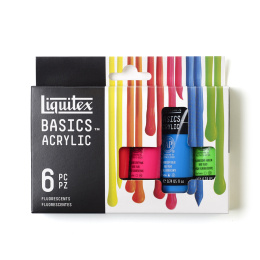 Peinture acrylique Fluorescent Set Tubes 6x22 ml dans le groupe Matériels d'artistes / Couleurs de l'artiste / Peinture acrylique chez Pen Store (137839)