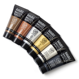 Peinture acrylique Metallic & Iridescent Set Tubes 6x22 ml dans le groupe Matériels d'artistes / Couleurs de l'artiste / Peinture acrylique chez Pen Store (137840)