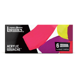Peinture gouache Fluorescent Set 6x59 ml dans le groupe Matériels d'artistes / Couleurs de l'artiste / Gouaches chez Pen Store (137842)