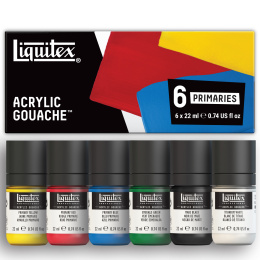 Gouache couleur Primaries Set 6x22 ml dans le groupe Matériels d'artistes / Couleurs de l'artiste / Gouaches chez Pen Store (137844)