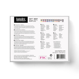 Peinture acrylique Soft Body Essentials Set 12x22 ml dans le groupe Matériels d'artistes / Couleurs de l'artiste / Peinture acrylique chez Pen Store (137845)