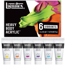 Peinture acrylique Heavy Body Vibrant Set 6x22 ml dans le groupe Matériels d'artistes / Couleurs de l'artiste / Peinture acrylique chez Pen Store (137846)