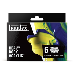 Peinture acrylique Heavy Body Colour Set 6x22 ml dans le groupe Matériels d'artistes / Couleurs de l'artiste / Peinture acrylique chez Pen Store (137847)