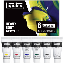 Peinture acrylique Heavy Body Colour Set 6x22 ml dans le groupe Matériels d'artistes / Couleurs de l'artiste / Peinture acrylique chez Pen Store (137847)