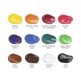 Peinture acrylique Basics Set 12x22 ml dans le groupe Matériels d'artistes / Couleurs de l'artiste / Peinture acrylique chez Pen Store (137850)