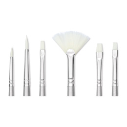 Pinceaux synthétiques Acrylique Short Handle Lot de 6 dans le groupe Matériels d'artistes / Pinceaux / Pinceaux synthétiques chez Pen Store (137853)