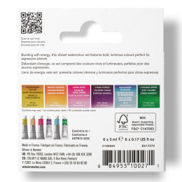 Aquarelle Professional Tubes 5 ml Vibrant Set de 6 dans le groupe Matériels d'artistes / Couleurs de l'artiste / Peinture aquarelle / Aquarelle en tube chez Pen Store (138007)