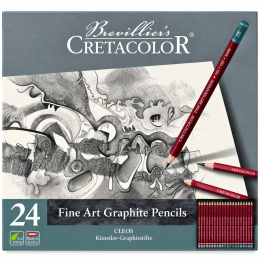 Cleos Fine Art Graphite Set de 24 dans le groupe Matériels d'artistes / Craie et Graphite / Graphite et crayon à papier chez Pen Store (138023)