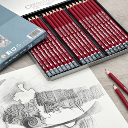 Cleos Fine Art Graphite Set de 24 dans le groupe Matériels d'artistes / Craie et Graphite / Graphite et crayon à papier chez Pen Store (138023)