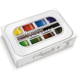 l'Aquarelle Aqua-mini 8 demi-godets + pinceau dans le groupe Matériels d'artistes / Couleurs de l'artiste / Peinture aquarelle / Aquarelle en godet chez Pen Store (138036)