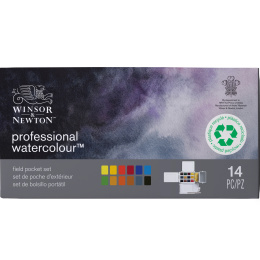 Professional Aquarelle demi-godet Field Box 12 pièces dans le groupe Matériels d'artistes / Couleurs de l'artiste / Peinture aquarelle / Aquarelle en godet chez Pen Store (138038)