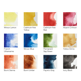 Professional Aquarelle demi-godet Field Box 12 pièces dans le groupe Matériels d'artistes / Couleurs de l'artiste / Peinture aquarelle / Aquarelle en godet chez Pen Store (138038)