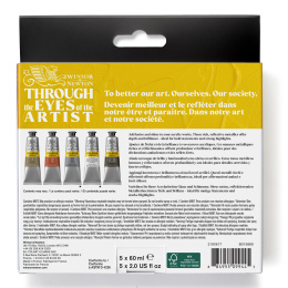 Galeria Set de peintures acryliques métalliques 5x60 ml dans le groupe Matériels d'artistes / Couleurs de l'artiste / Peinture acrylique chez Pen Store (138040)