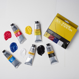 Galeria Set de peintures acryliques Process 5x60 ml dans le groupe Matériels d'artistes / Couleurs de l'artiste / Peinture acrylique chez Pen Store (138041)