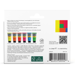Galeria Set peintures acryliques fluo 6x20 ml dans le groupe Matériels d'artistes / Couleurs de l'artiste / Peinture acrylique chez Pen Store (138042)