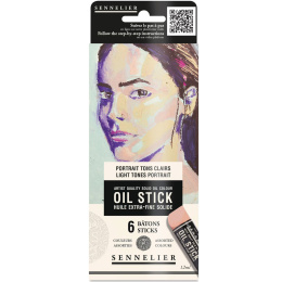 Oil Stick Mini 6 couleurs Light tones Portrait dans le groupe Matériels d'artistes / Craie et Graphite / Bâtonnets d’huile solide chez Pen Store (138057)