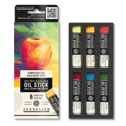 Oil Stick Mini 6 couleurs Bicoloured apple dans le groupe Matériels d'artistes / Craie et Graphite / Bâtonnets d’huile solide chez Pen Store (138059)