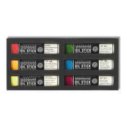 Oil Stick Mini 6 couleurs Bicoloured apple dans le groupe Matériels d'artistes / Craie et Graphite / Bâtonnets d’huile solide chez Pen Store (138059)