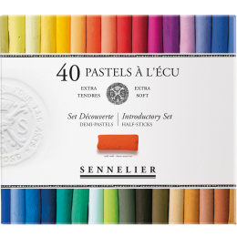 Demi-pastels tendres à l'écu 40 couleurs dans le groupe Matériels d'artistes / Craie et Graphite / Craies pastel chez Pen Store (138070)