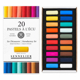 Demi-pastels tendres à l'écu 20 couleurs dans le groupe Matériels d'artistes / Craie et Graphite / Craies pastel chez Pen Store (138071)