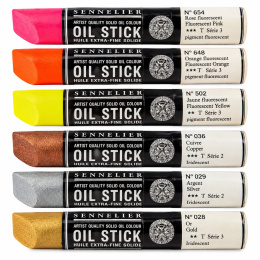 Oil Stick Fluorescents & Métalliques 6 couleurs dans le groupe Matériels d'artistes / Craie et Graphite / Bâtonnets d’huile solide chez Pen Store (138093)