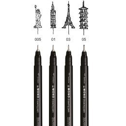 Feutres fins MONO Drawing Bold Set de 4 dans le groupe Stylos / Écrire / Feutres Fineliners chez Pen Store (138133)