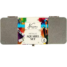 Kit Aquarelle 24 pièces dans le groupe Matériels d'artistes / Couleurs de l'artiste / Peinture aquarelle chez Pen Store (138230)