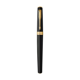 Meridian Matte Black/Chrome Rollerball dans le groupe Stylos / Stylo haute de gamme / Roller chez Pen Store (138297)