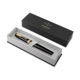 Meridian Matte Black/Gold Rollerball dans le groupe Stylos / Stylo haute de gamme / Roller chez Pen Store (138301)