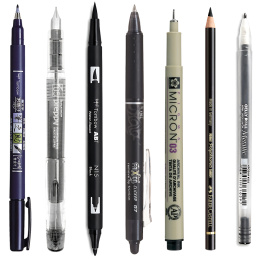 Sample kit Noir dans le groupe Stylos / Crayons d'artistes chez Pen Store (sample03_set)