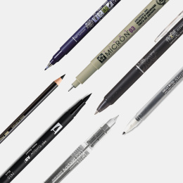 Sample kit Noir dans le groupe Stylos / Crayons d'artistes chez Pen Store (sample03_set)